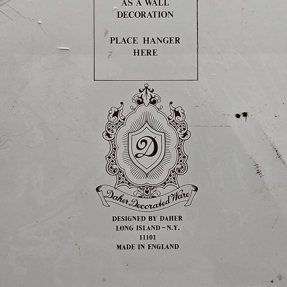 Daher Decorated Ware Oval Tin Tray Autumn Floral Metal Serving Platter England - Picture 6 of 9